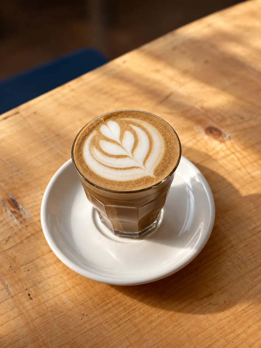 A latte served at Special mention cafe